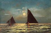 Charles S. Dorion moonlight oil on canvas